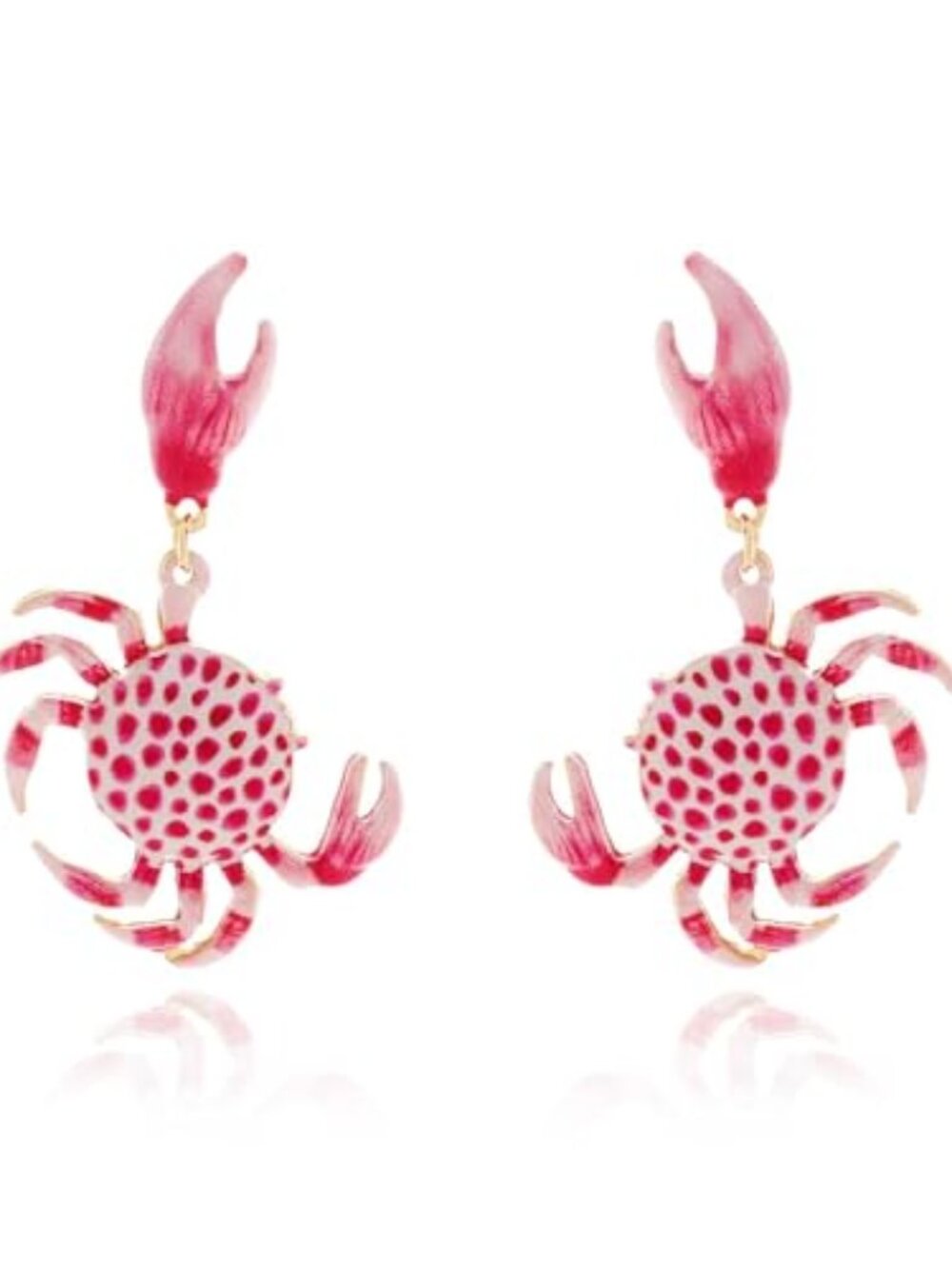 Crab Earrings for Women Cute Red Boho Dangle Earrings Unique Summer Beach Crab